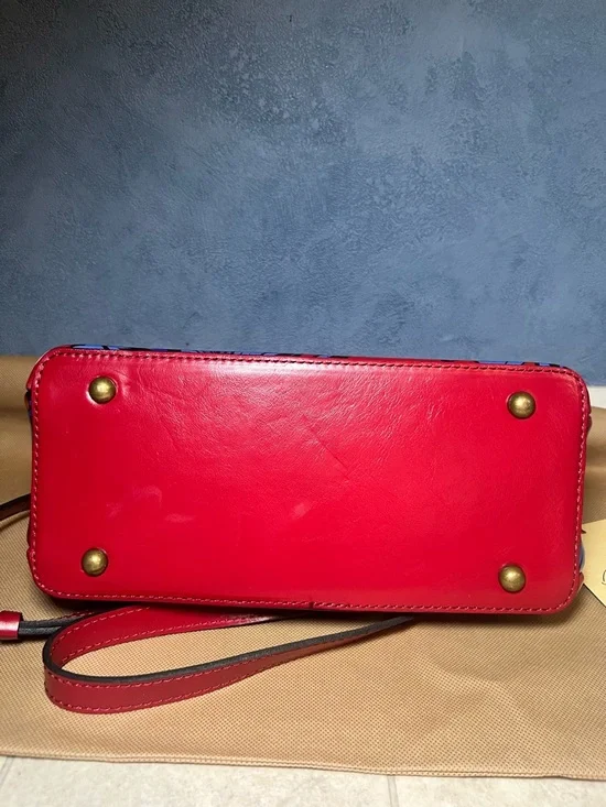 NWT Patricia Nash Leather Empoli Satchel- Grecian Rose - Picture 6 of 7